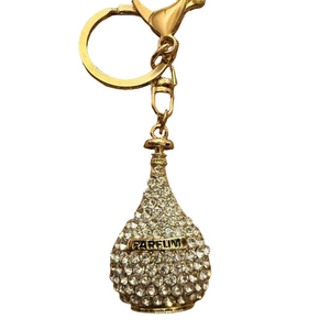 Fashion Jewelry Gold and Silver Perfume Keychain